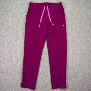 FIGS XS Petite Yola Skinny Scrub Pants Night Mauve Purple EUC 11-Pocket
